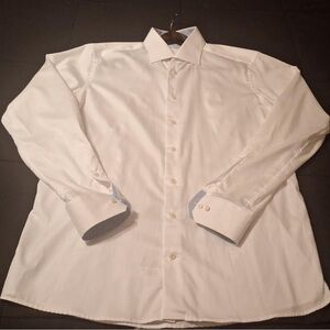 Eton Dress Shirt Mens 16 1/2, 42 White Button Up Classic Signature Long Sleeve